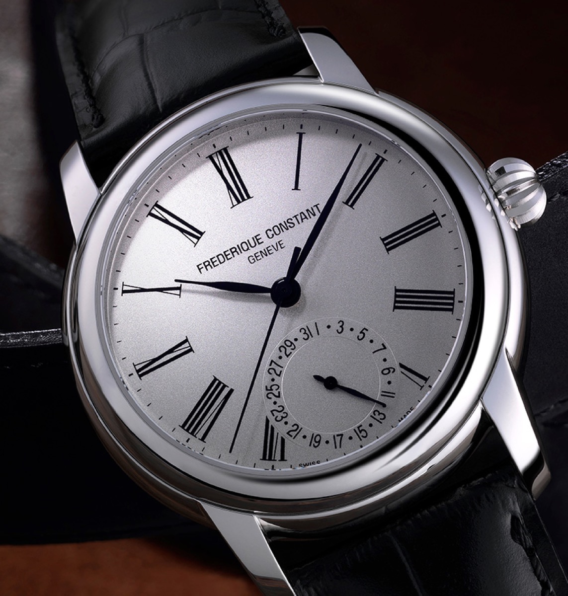 Frédérique Constant Slimline, reloj suizo cuya línea utiliza el calibre Soprod A10